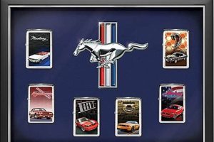 Classic Mustang Art Zippo Lighter Display Cases |
