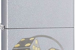 Custom Gold Zippo Lighter w/ Red Dice | Lucky Strike |