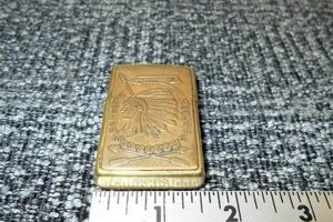 Collectible Brass Indian Head Zippo Lighter XVI |