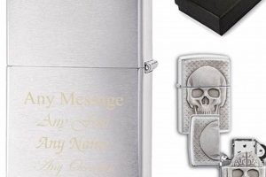 Custom Engraved Skull Zippo Lighters |
