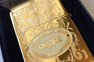 Gold Plated Zippo Lighter For Sale |