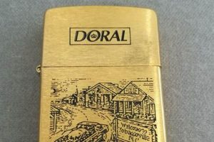 Vintage 1996 Brass Doral Zippo Lighter for Sale |