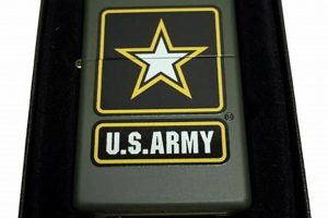 Army Matte Black Zippo Lighters: Embossed Insignia |