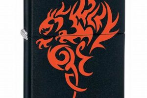 Cool Black Matte Hidden Dragon Zippo Lighters |