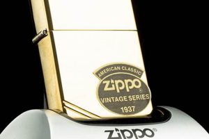 Vintage 1937 Zippo Polished Brass Lighter |