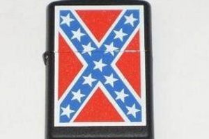Black Confederate Flag Zippo Lighters & Cases |