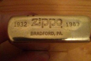 Vintage 1932 Zippo 1989 Brass Lighter Guide |