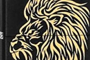 Black And Gold Lion Zippo |