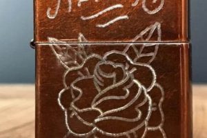 Vintage 1932 Zippo Lighter: Rose Engraved Beauty |