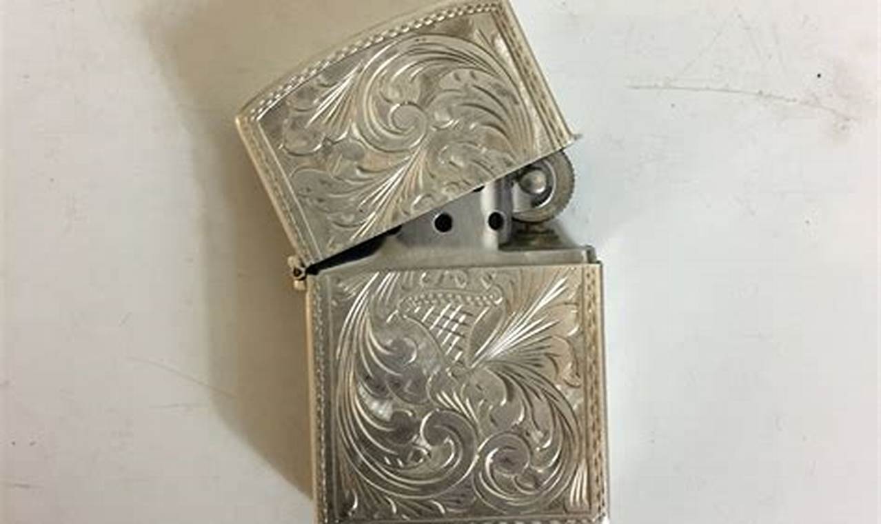 Custom Engraved Sterling Silver Zippo Lighters |