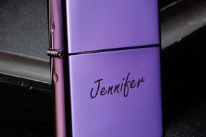 Personalized Purple Engraved Zippo Lighters |