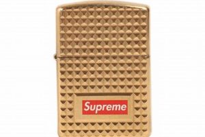 Authentic Supreme Gold Diamond Zippo Lighter |