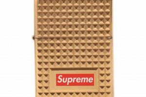 Supreme Gold Diamond Cut Zippo |