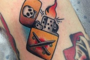 Custom Zippo Lighter Tattoo Designs & Ideas |