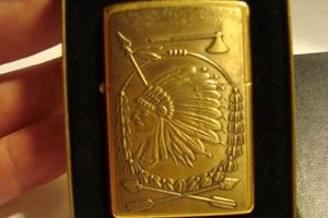 Vintage 1999 Brass Indian Chief Zippo Lighter |