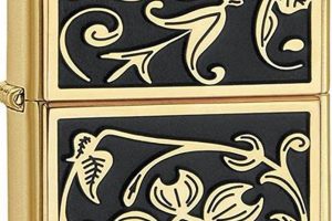 Vintage Brass Floral Zippo Lighters & Cases |