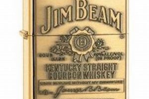Vintage Jim Beam Gold Zippo Lighters |