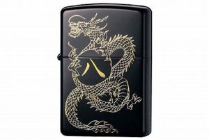 Rare Jan 2010 Zippo Tribal Dragon: Black & Glossy |