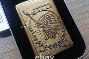 Vintage Indian Head Nickel Zippo: Gold Arrow Lighters |