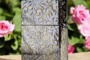 Custom Floral Engraved Zippo Lighters |