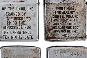 Vintage Engraved Zippo Lighters from Vietnam War |